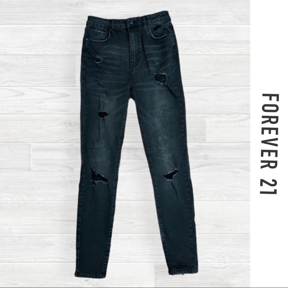 Fairfax High Rise Black Skinny Jeans Black | Size 27
